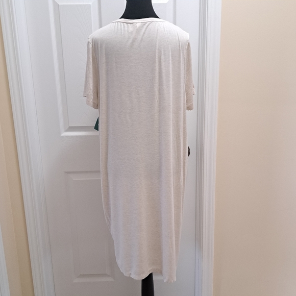 Miiyu | Simons PJ's Beige Sleep Dress V-neck Women's XL Embroidered Pyjama - Picture 5 of 13